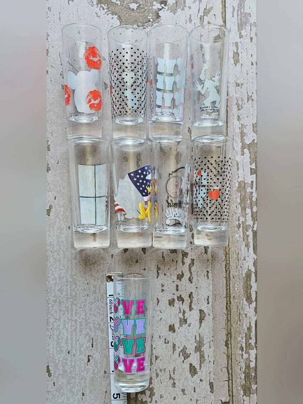 Disney Multicolor Mickey & Friends Decorative Shot Glass Collection Whole Lot